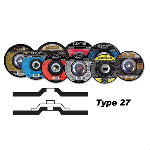 HP Fast Grind Depressed Center Wheel, 6 in Dia x 1/4 in THK, 7/8 in Center Hole, A30S Grit, Aluminum, Flexovit, Mfr#: A3236